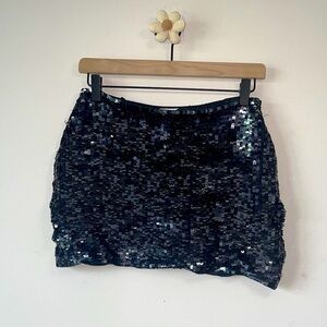 Linea  Sparkling Black Mini Skirt